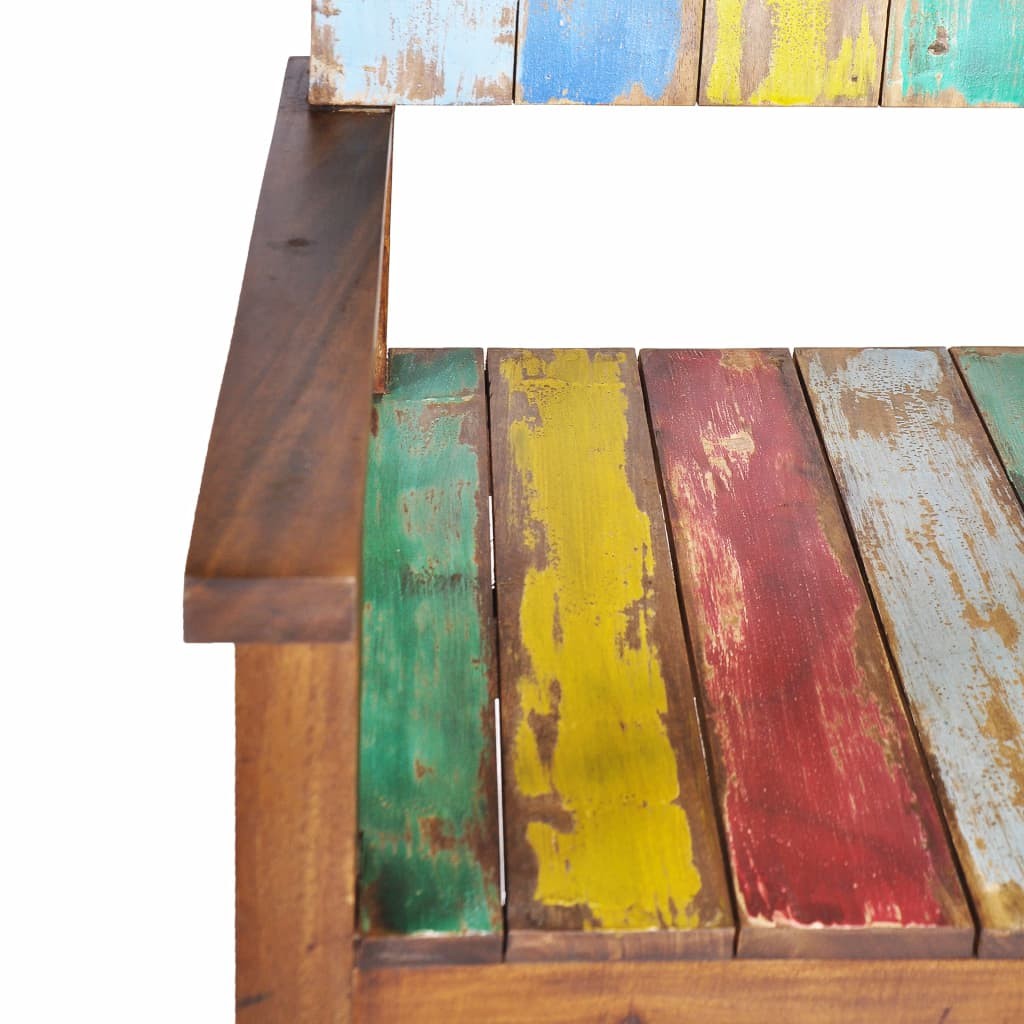 Bench Solid Reclaimed Boat Wood 125x51x80 cm